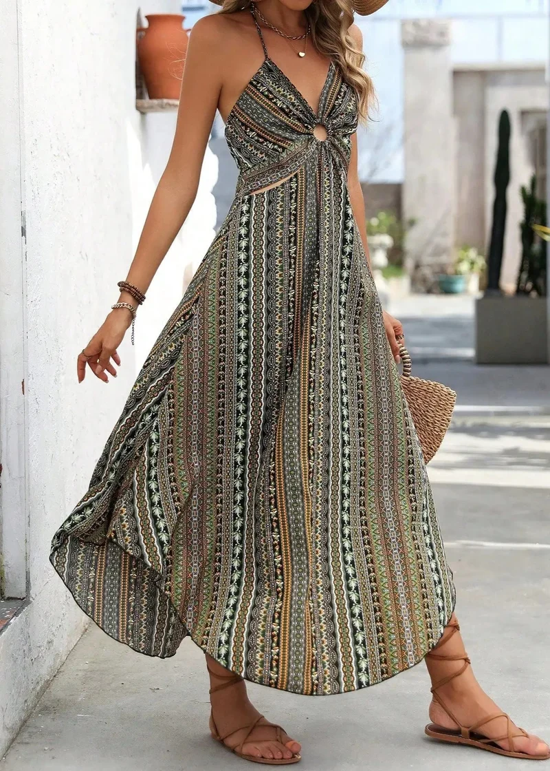 Robe Noire Motifs Azteques
