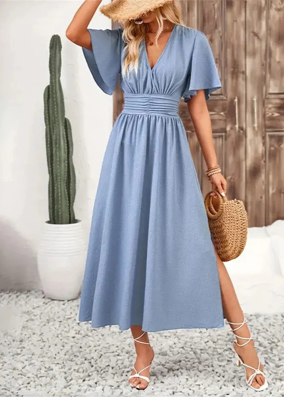 Robe pour Imvitee de Mariage Bleu