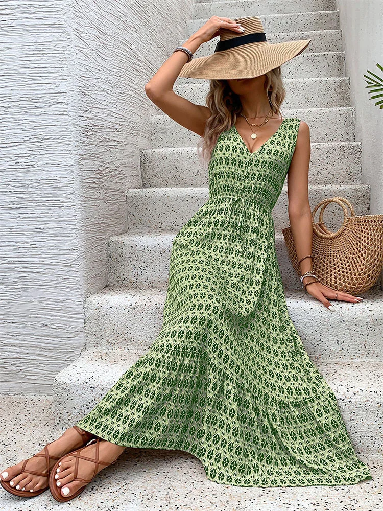 Robe verte tendance pour femme
