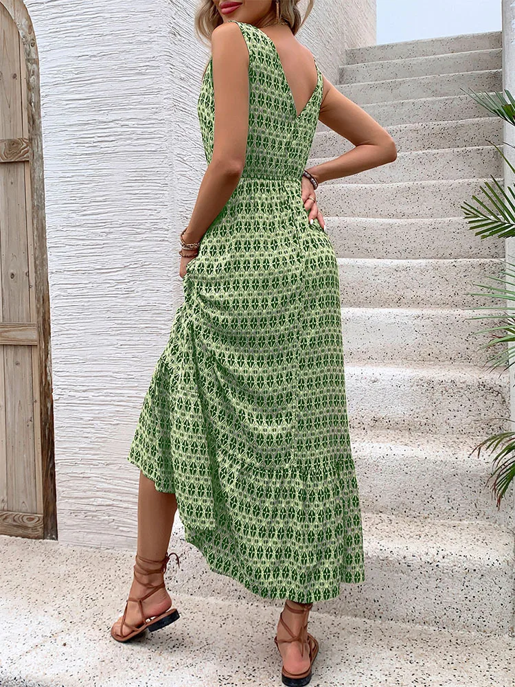 Robe verte tendance pour femme