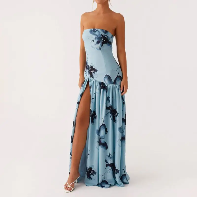 Robe Bleu Chic Cocktail