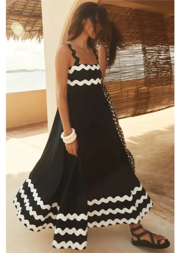 Robe Femme Ete Noire et Blanche