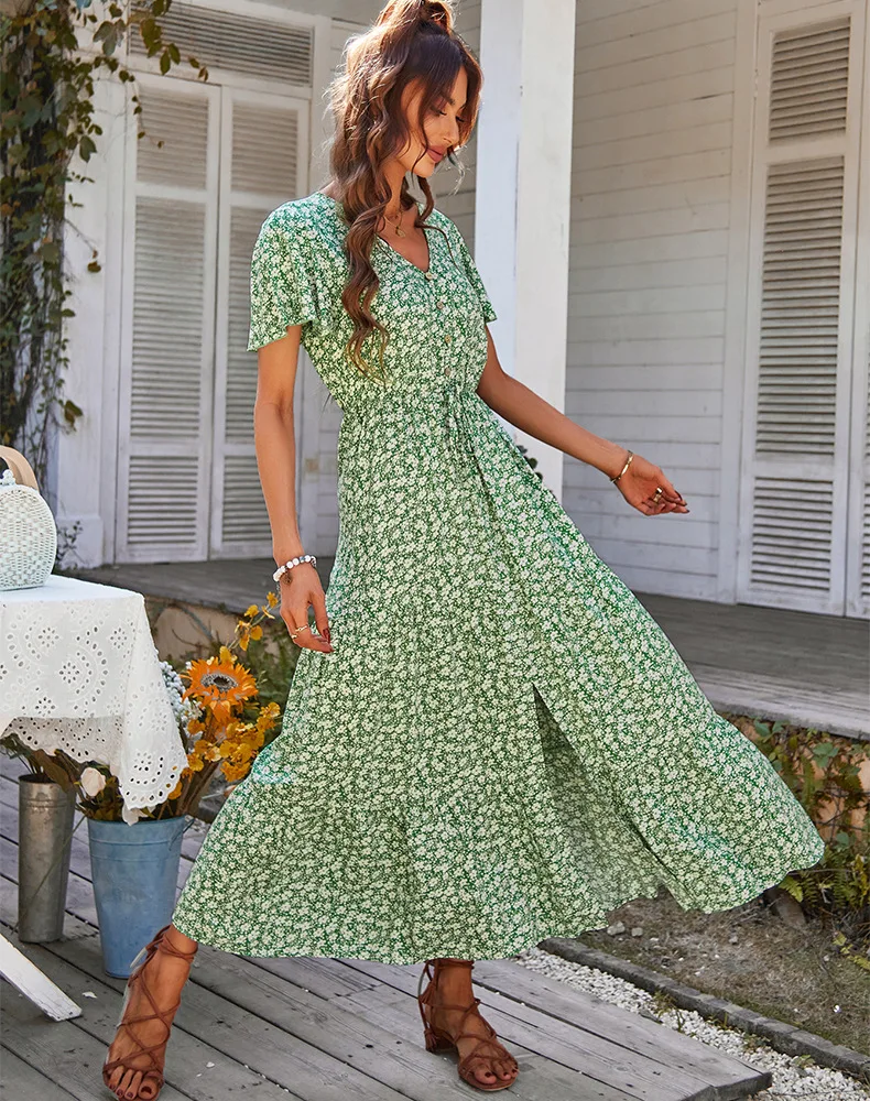 Robe Verte Boheme Ample