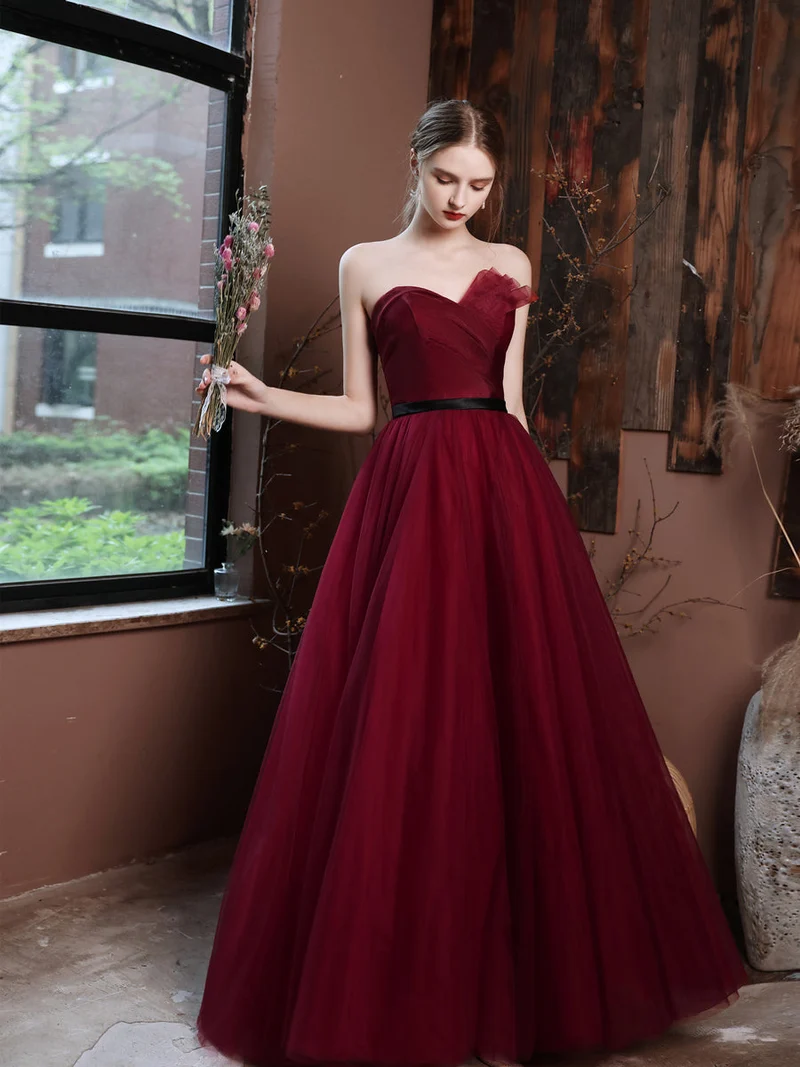 Robe formelle marron chérie longue