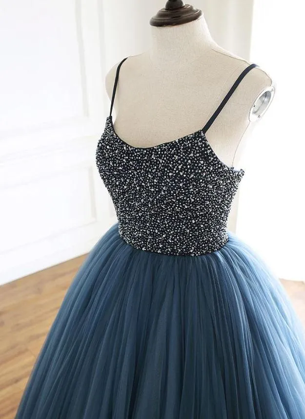 Robe de bal Poofy Oxford en tulle bleu