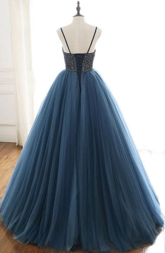 Robe de bal Poofy Oxford en tulle bleu