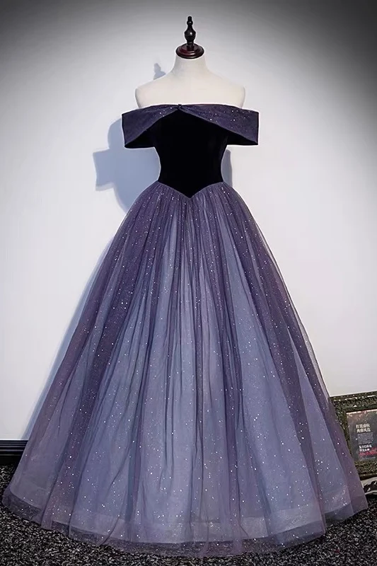 Robe de bal bouffante à paillettes, épaules dénudées, robe Sweet 14th