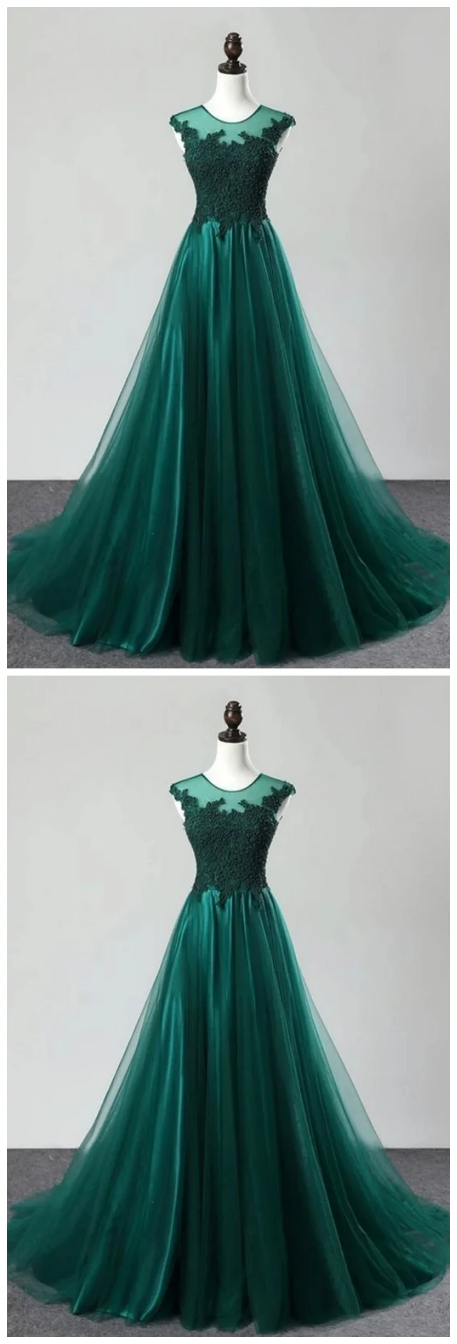 Robe de bal vert émeraude pour robe de bal douce 16ème