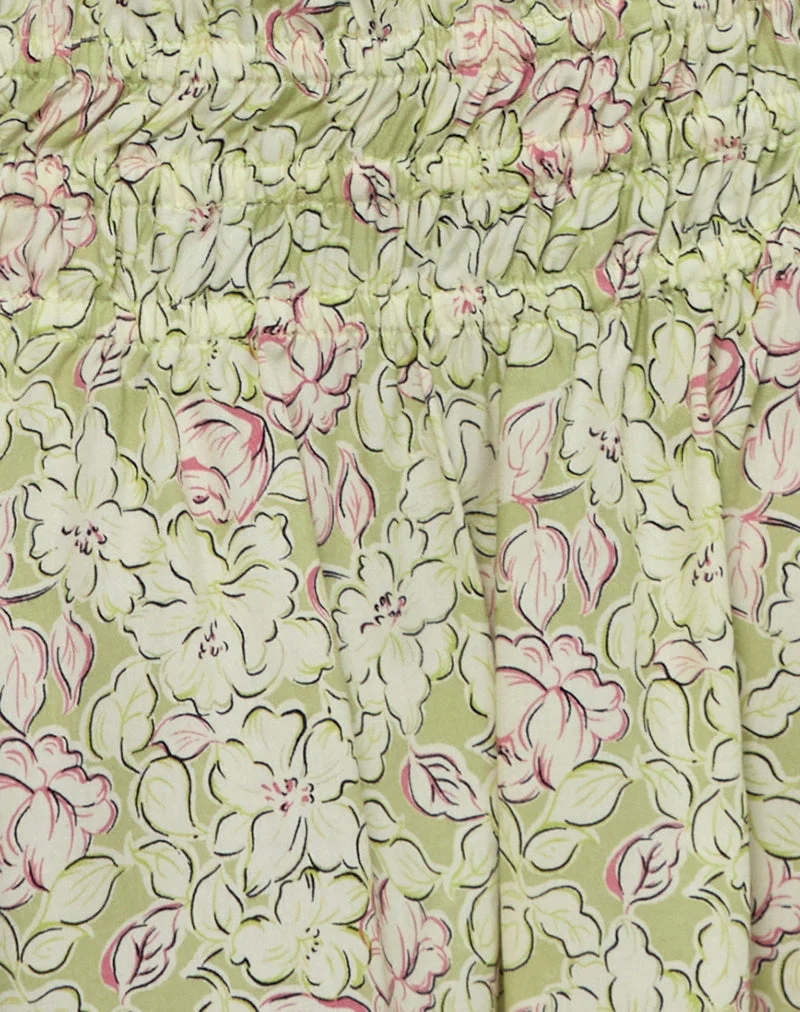 Minijupe Nelesi, Blooming Lily Green