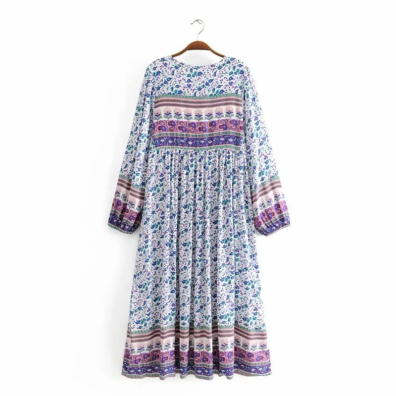 Robe Longue Boheme Manches Longues