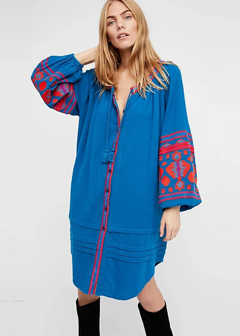 Robe Boheme Bleu Roi