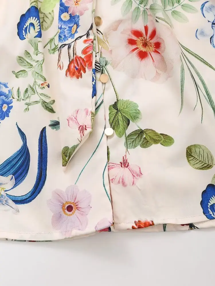 Robe imprimée à manches courtes