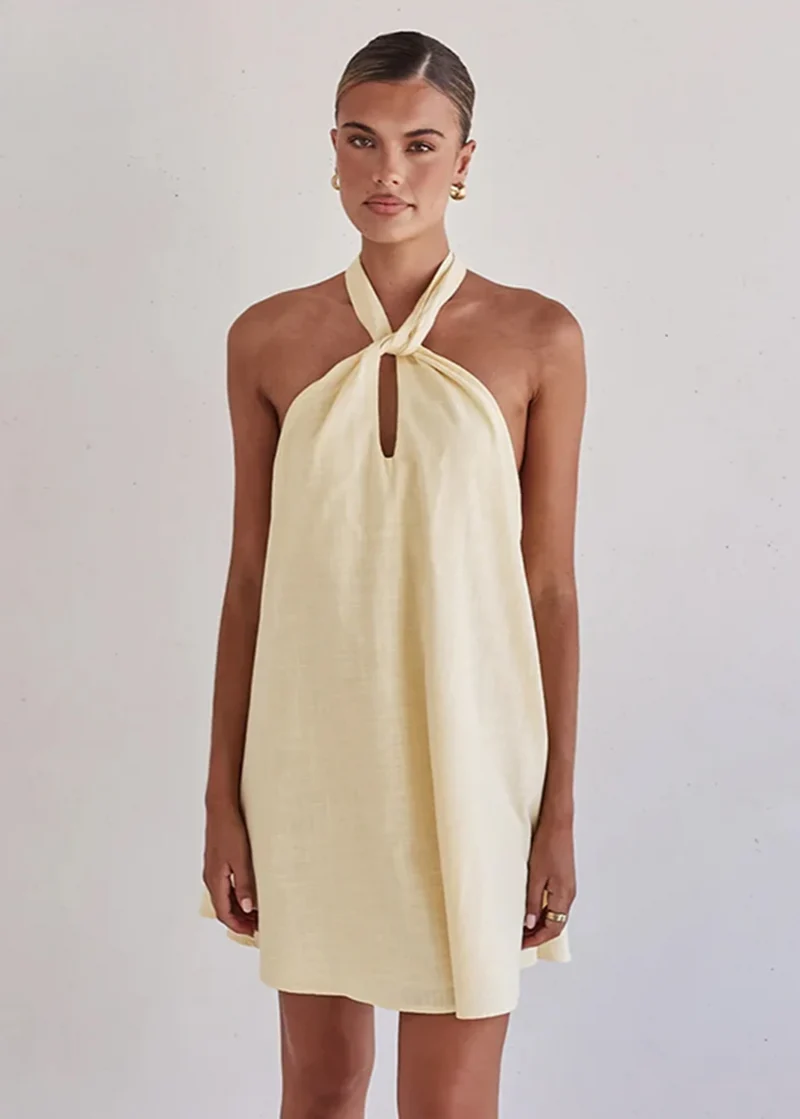 Robe Beige Ete Coton