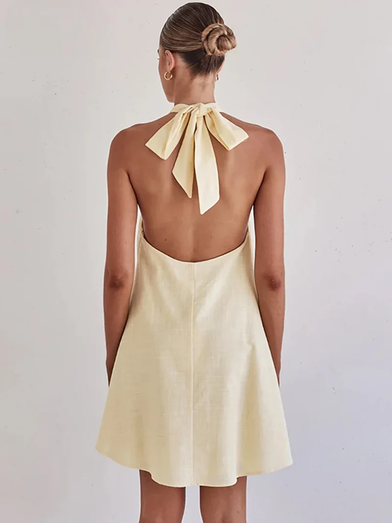 Robe Beige Ete Coton