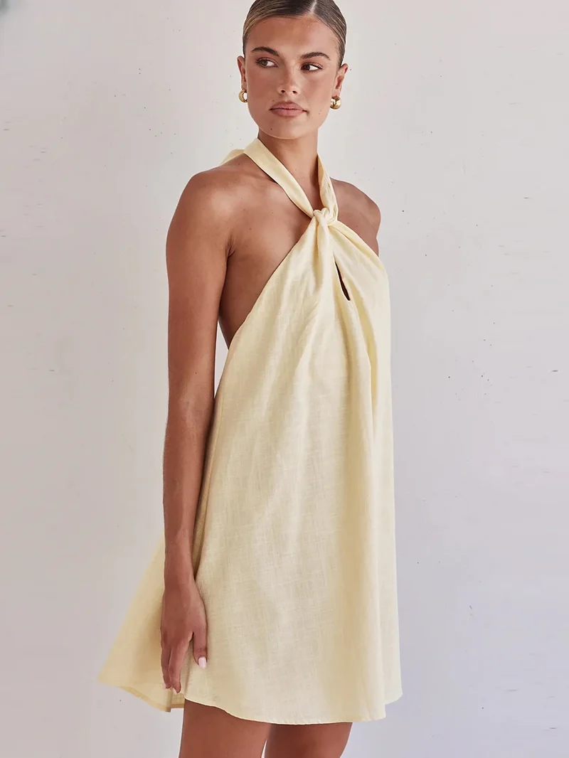 Robe Beige Ete Coton