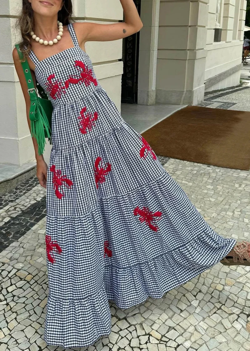 Robe a Carreaux Boho