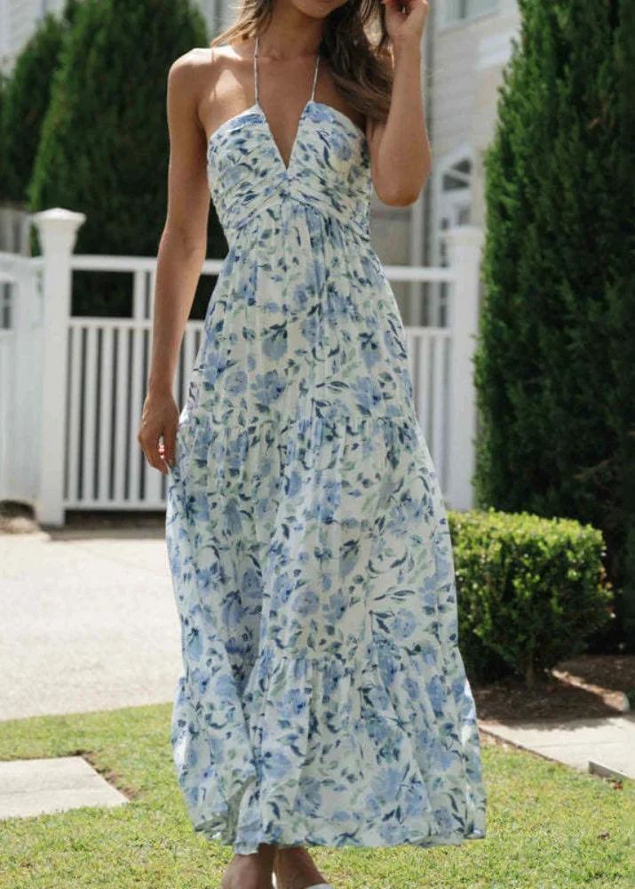 Robe a Fleurs en Mousseline Femme