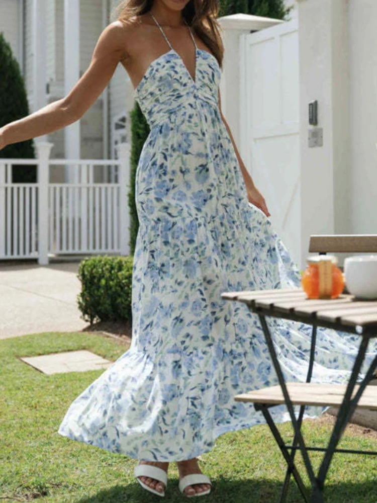 Robe a Fleurs en Mousseline Femme