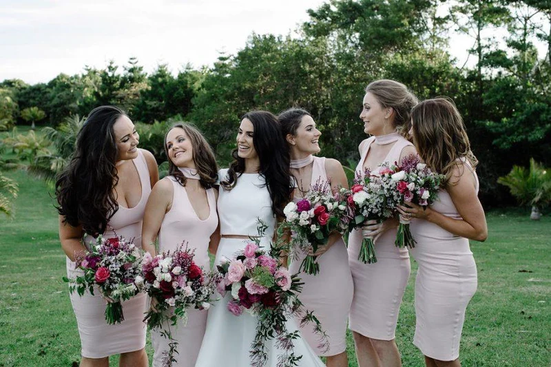 Jupe et haut de mariage décontractés | Séparations de mariée simples en deux pièces | Robe de mariée à haut court abordable