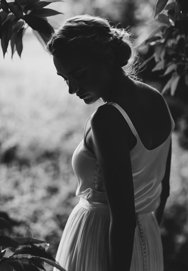 Robe de mariée décontractée en deux pièces de style campagnard | Séparations de mariée simples et abordables