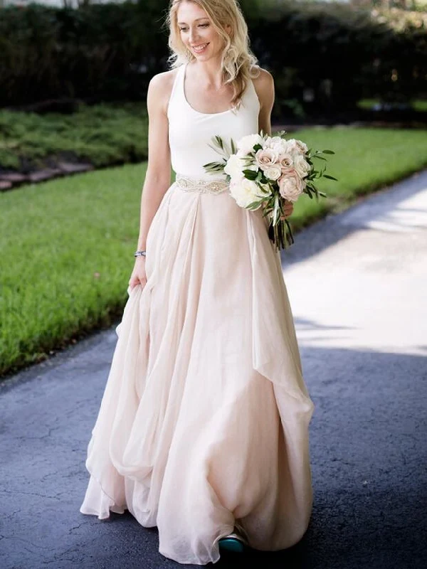 Halter Boho Rustique Moderne Robe de mariée deux pièces | Séparations de mariée uniques et abordables