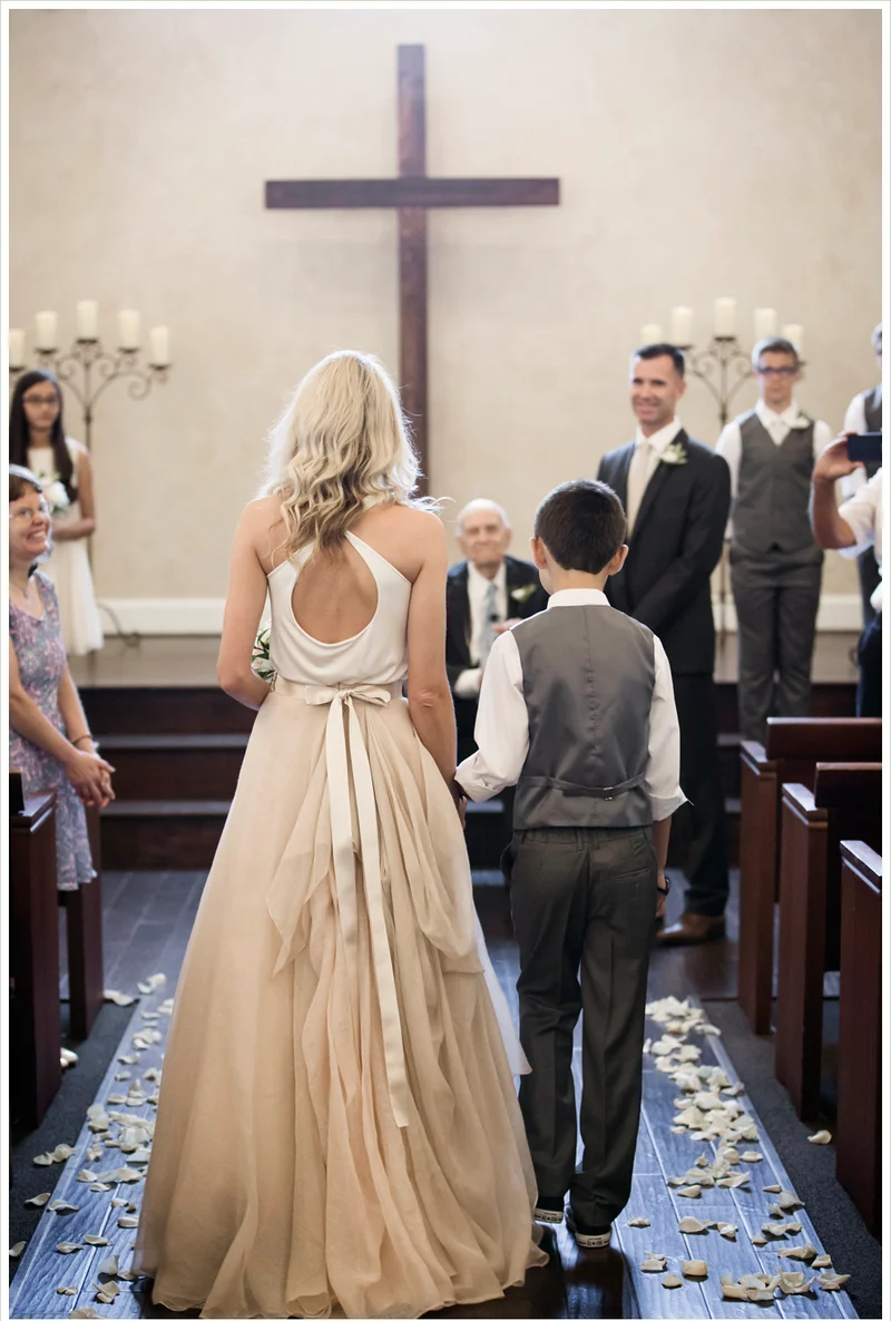 Halter Boho Rustique Moderne Robe de mariée deux pièces | Séparations de mariée uniques et abordables