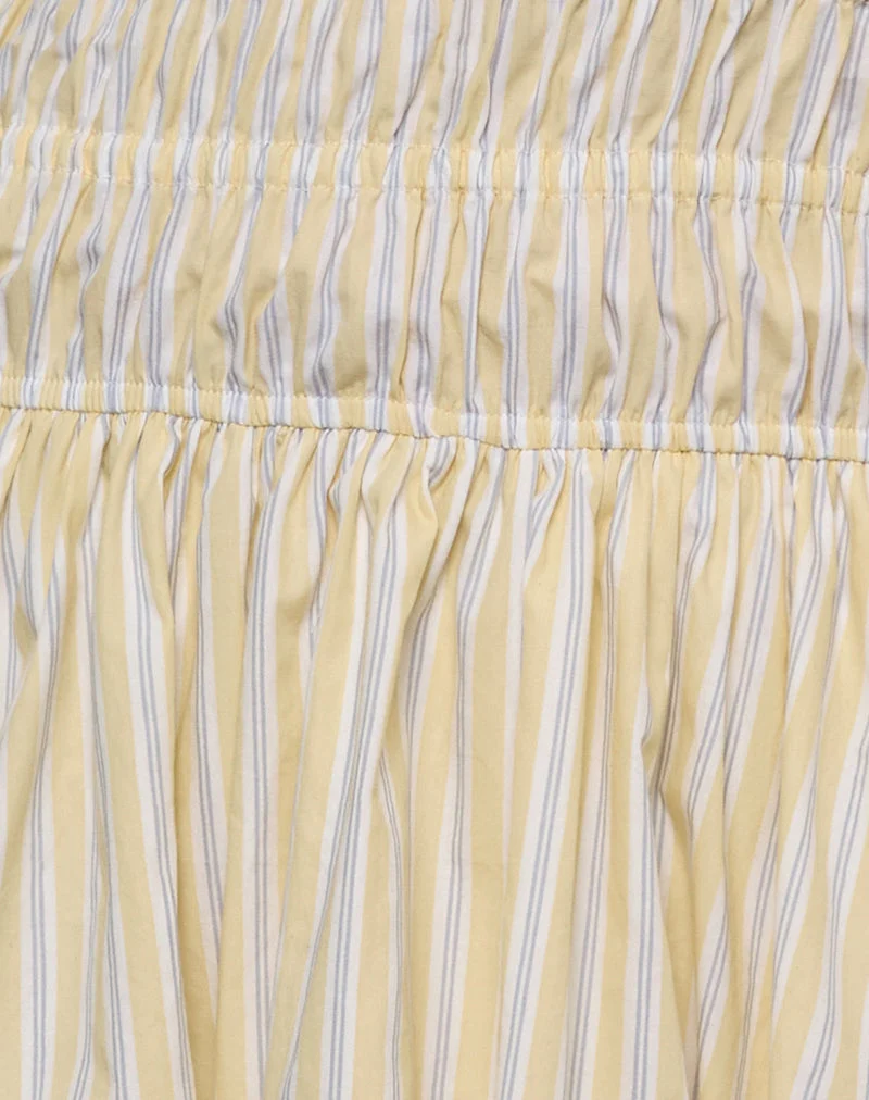 Rasmil Mini Robe en Candy Stripe Yellow