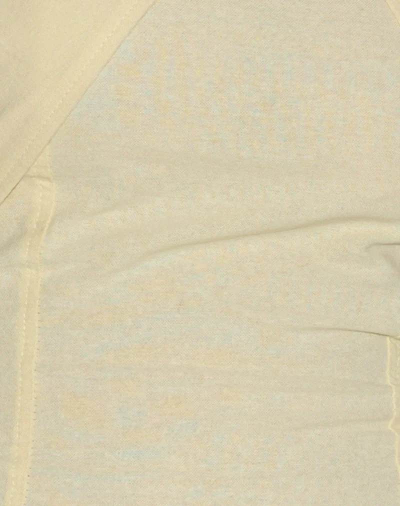 Lasy Linen Wrap Halterneck Top in Lemon