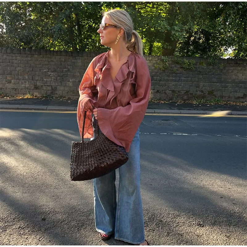 Blouse Boheme Rouge Bordeaux