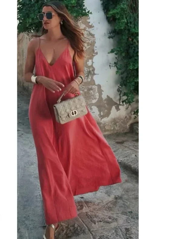 Robe a Bretelles Rose
