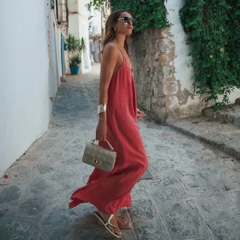 Robe a Bretelles Rose