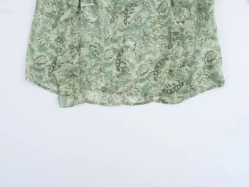 Blouse Verte en Mousseline