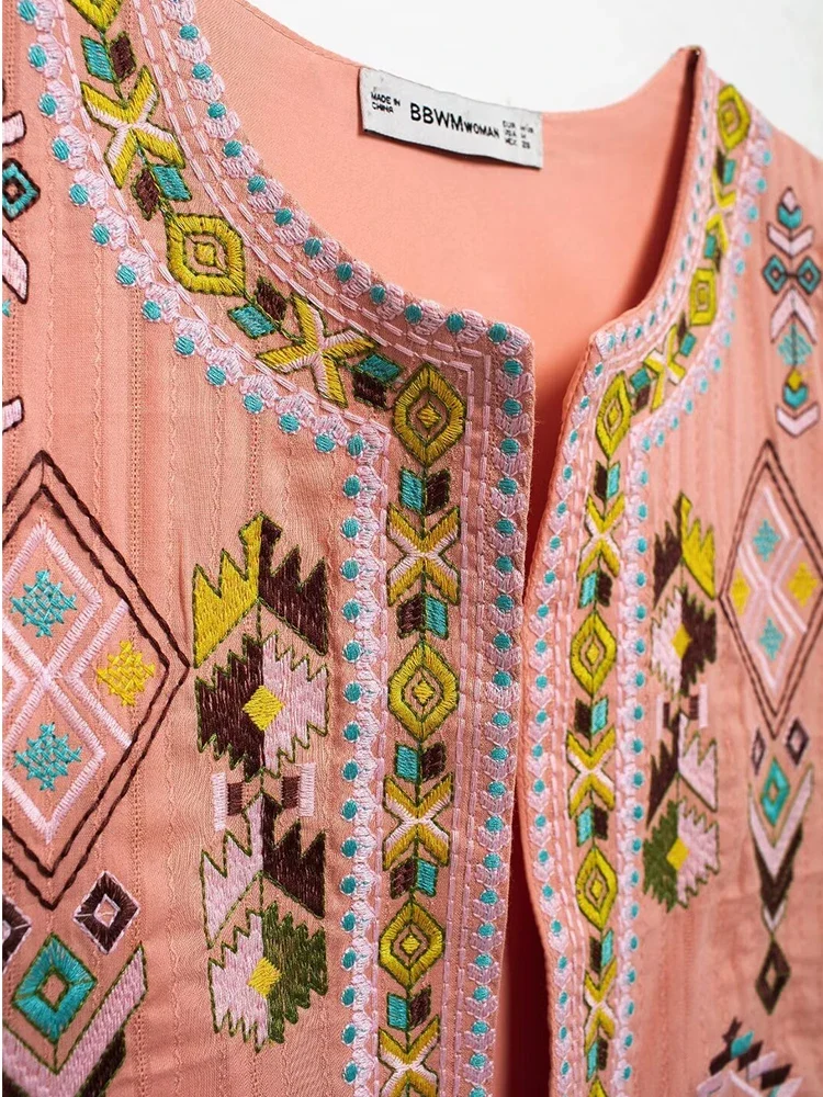 Veste Vintage Fleurie Sans Manches