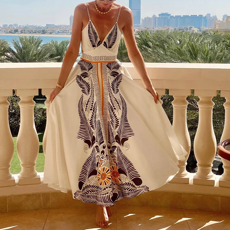 Robe Longue Motifs Aztèques