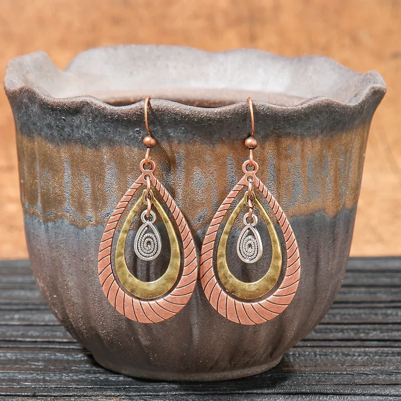 Boucles d'Oreilles en Bois Azteque