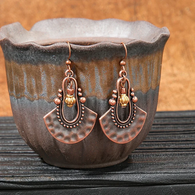 Boucles d'Oreilles en Bois Azteque