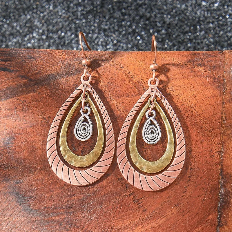 Boucles d'Oreilles en Bois Azteque
