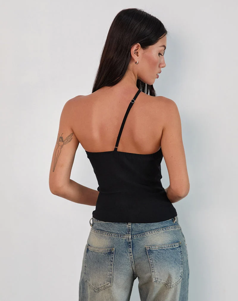 Kacya - Top asymétrique - Noir