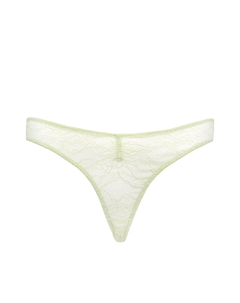 Kukila culotte brésilienne en dentelle vert pastel