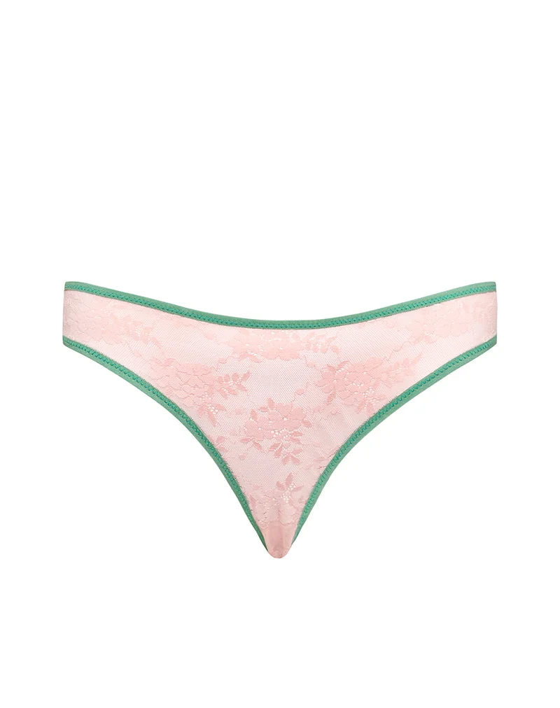 Sarpa Knicker en maille rose avec bordure verte