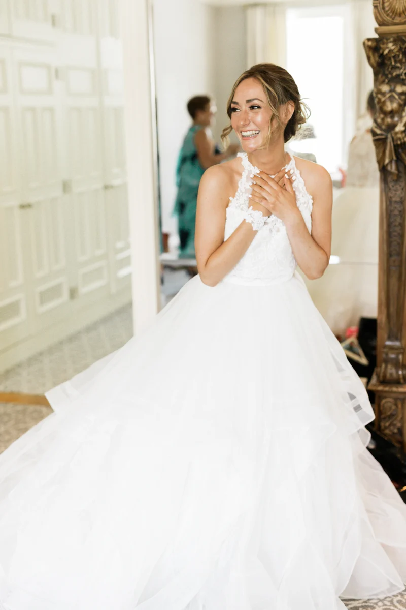 Robe de mariée deux pièces en dentelle, haut court décontracté, col licou, longue, jupe en tulle, séparations de mariée, haut en dentelle