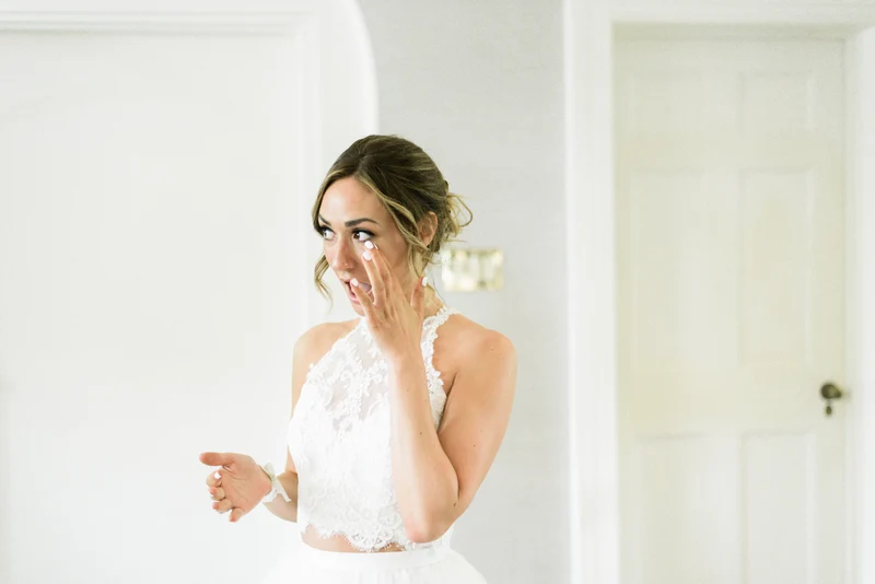 Robe de mariée deux pièces en dentelle, haut court décontracté, col licou, longue, jupe en tulle, séparations de mariée, haut en dentelle