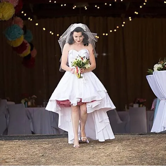 Robe de mariée haute et basse rustique Country Sweetheart