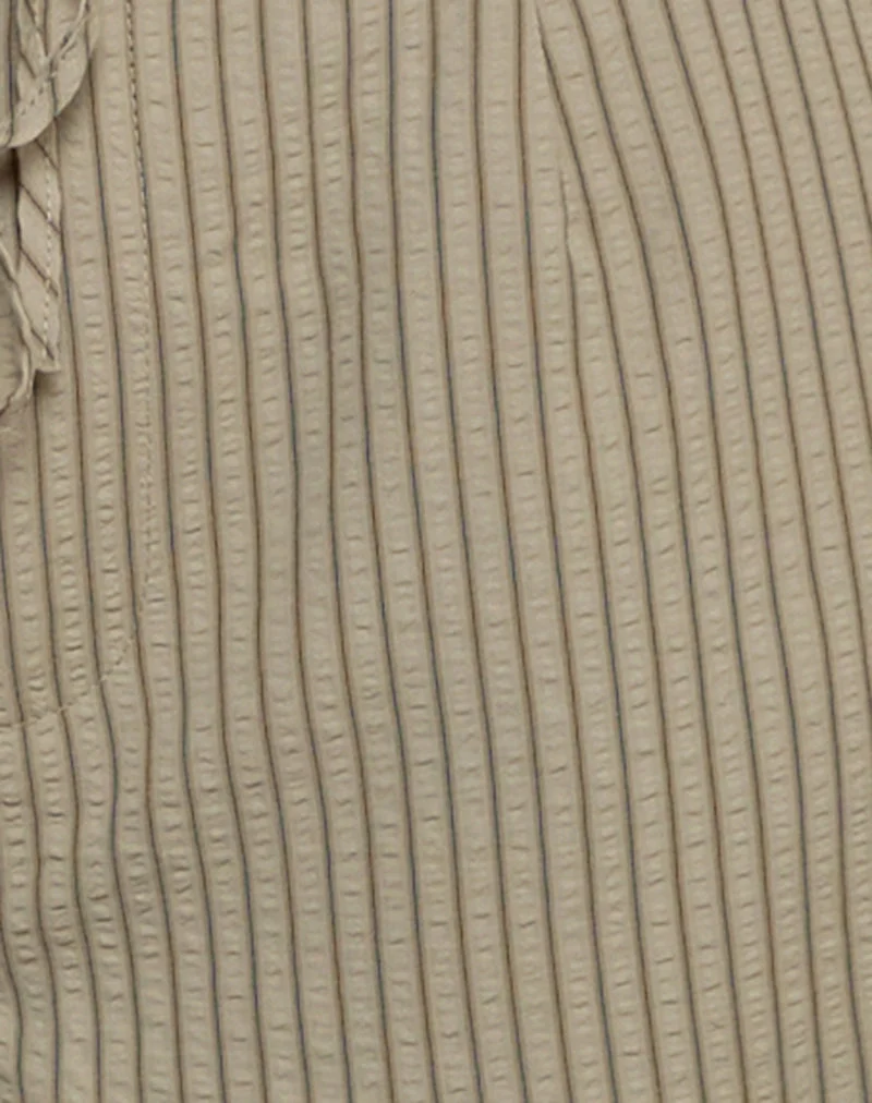 Pantalon Juria à rayures kaki neutre
