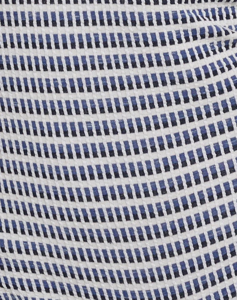 Combinaison Elvio à rayures bleues et blanches