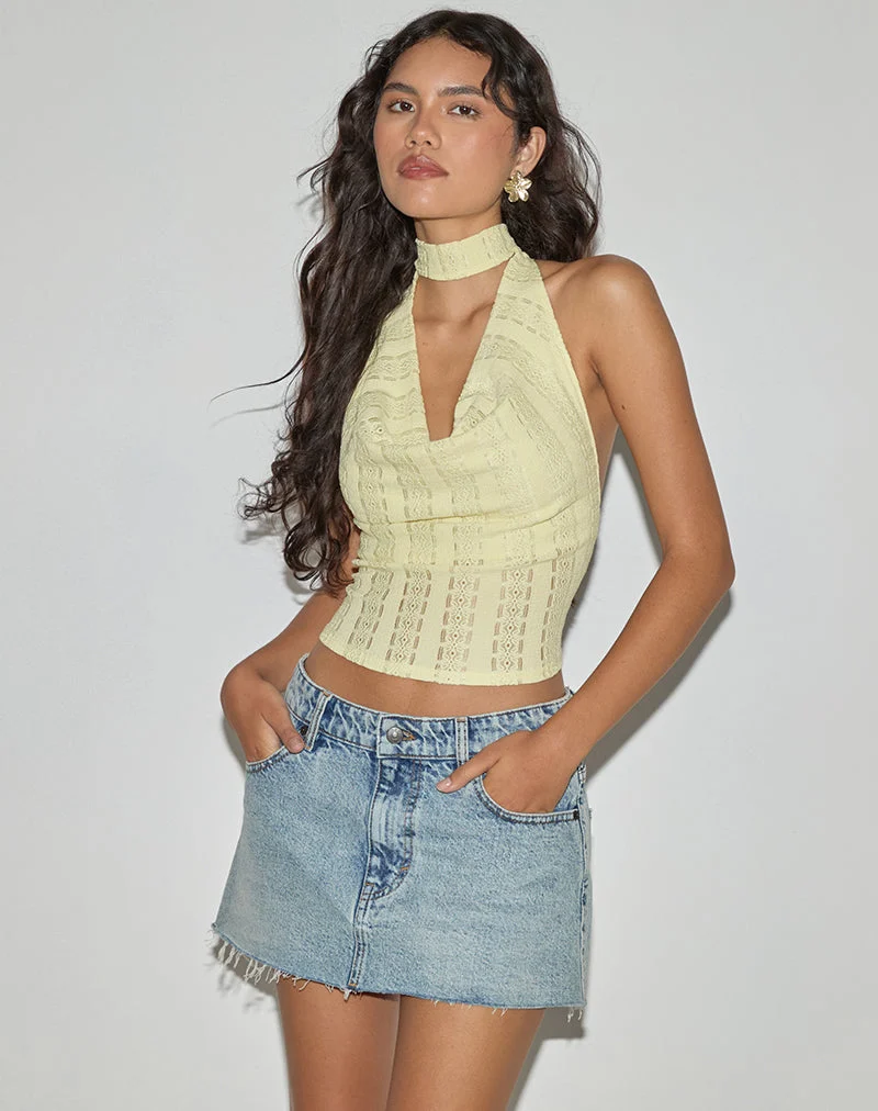 Chupa Top in Broderie Flower Lace Lemon