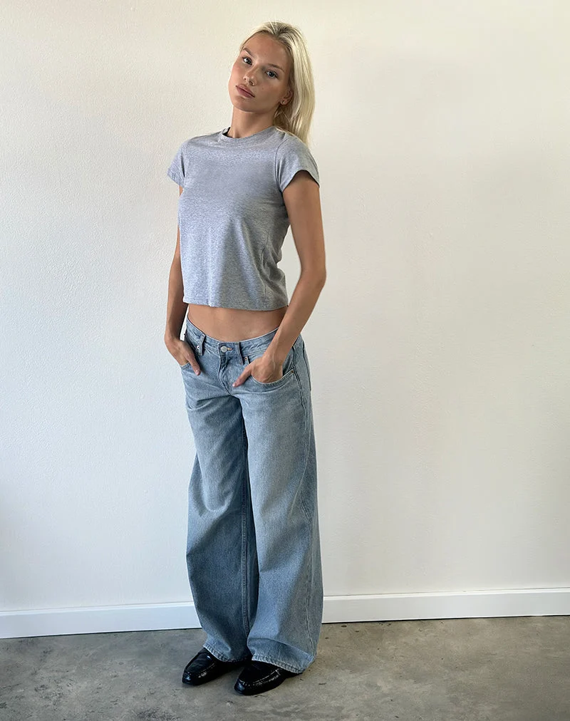 Clio Baggy Tee en gris chiné