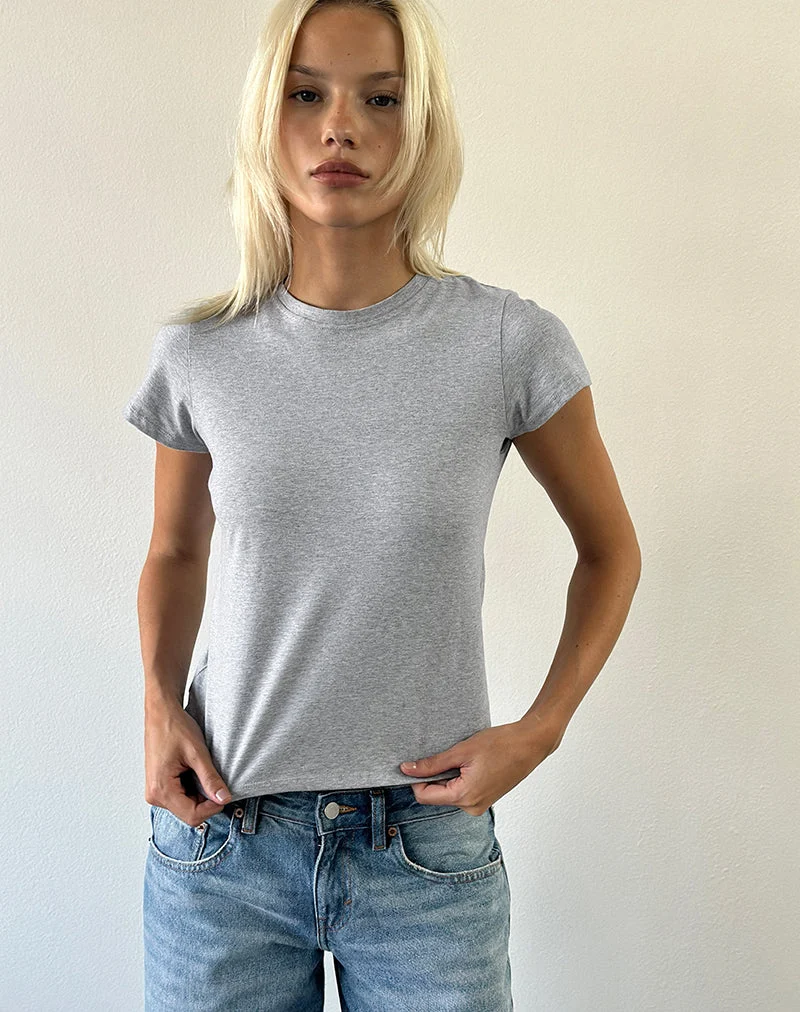 Clio Baggy Tee en gris chiné