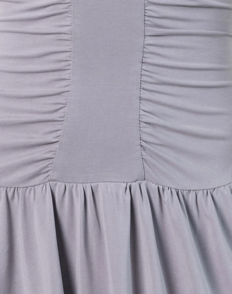 Belasar Mini Robe en Cupro Lilac Grey