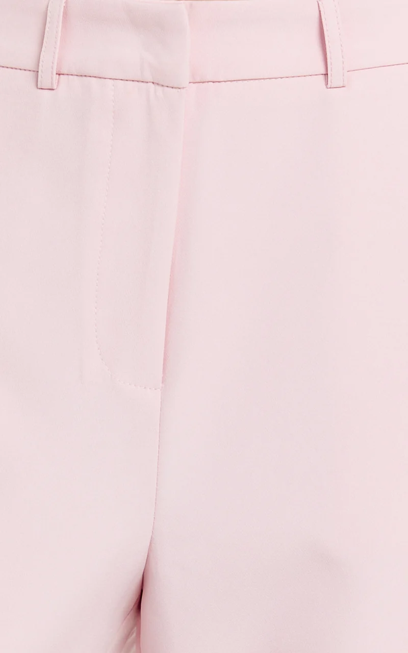 Hermie Pants - High Waisted Cropped Tailored Pants in Pale Pink